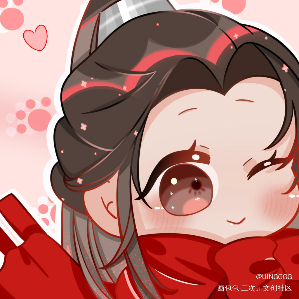 【猫狗贴贴】_二哈和他的白猫师尊绘画作品