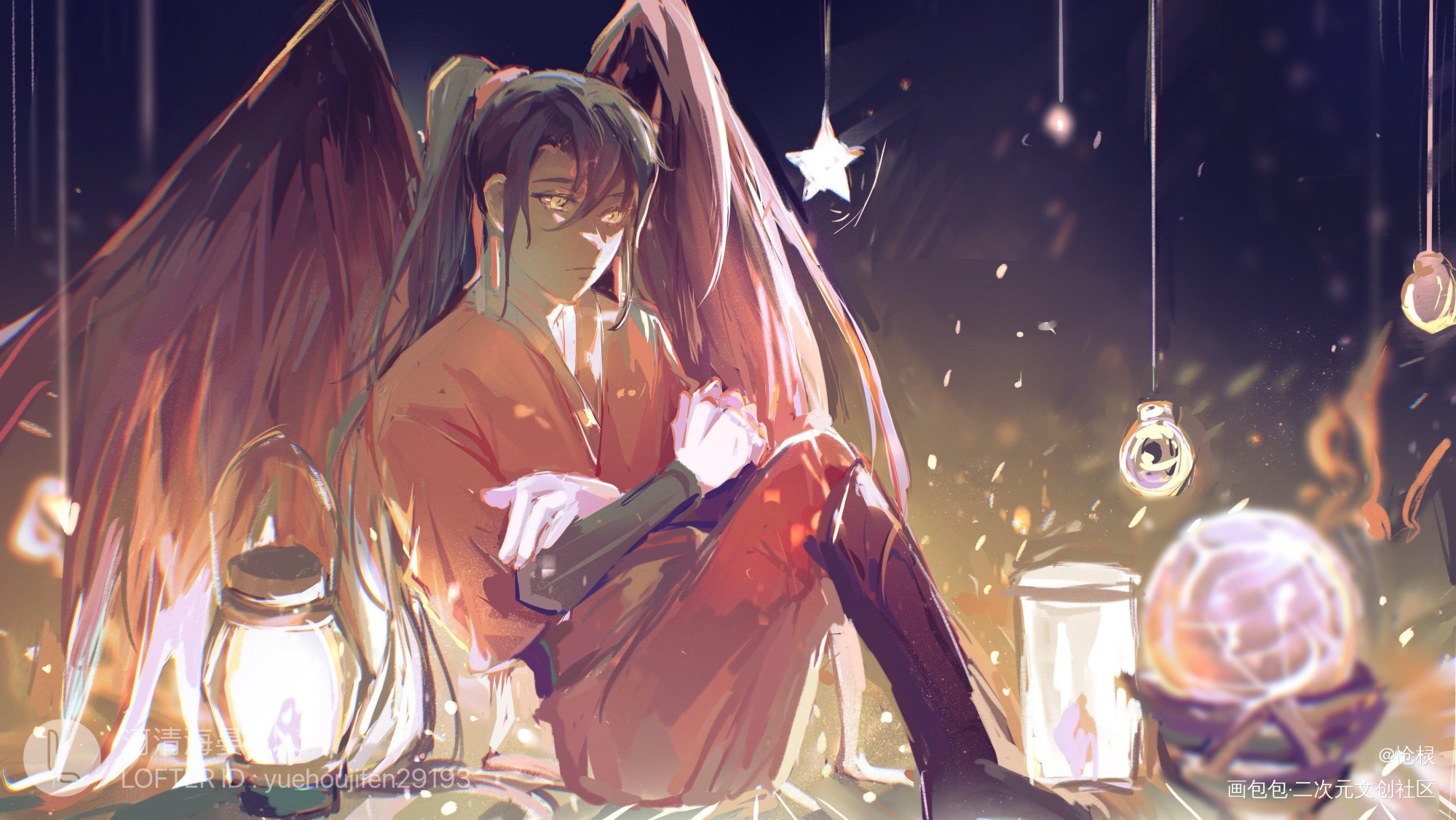 _烈火浇愁绘画作品