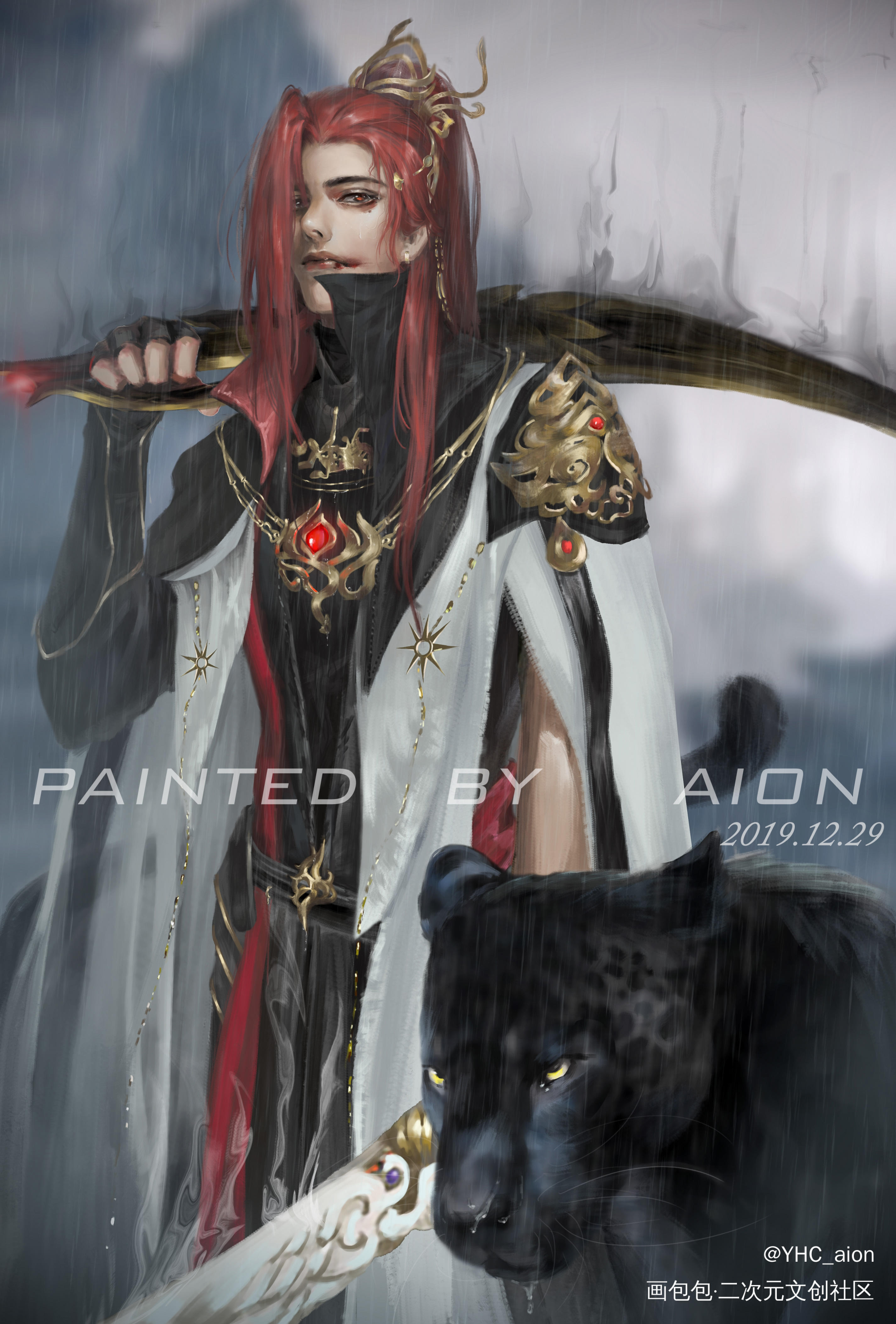 压箱底的存图_剑网3喵哥厚涂插画同人同人绘画作品