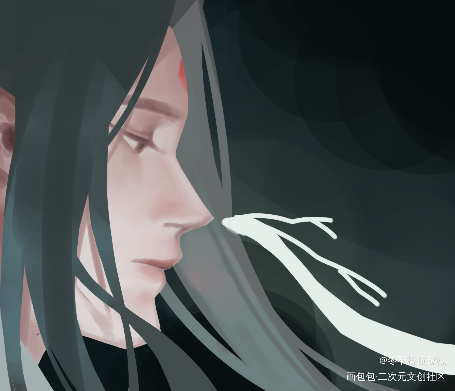 一个半小时的爽图_厚涂插画原创oc绘画作品