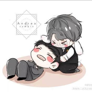 小兔叽_陆上锦言逸q版同人abo垂耳执事绘画作品