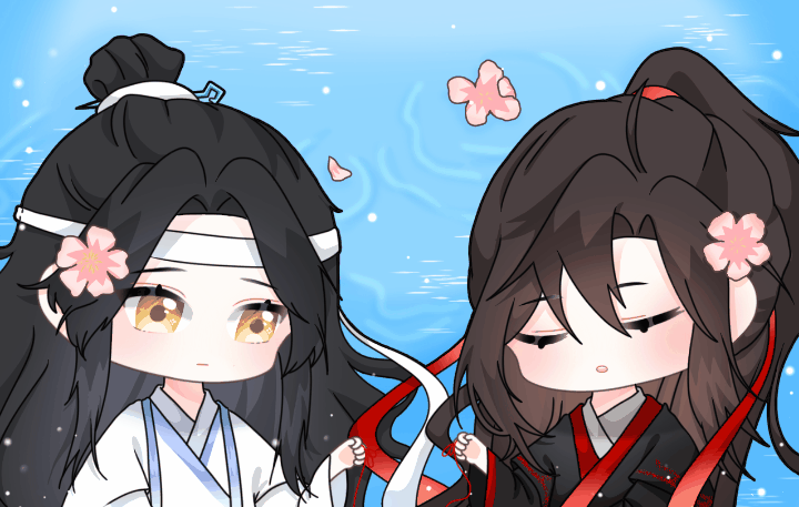 忘羡043_魔道祖师忘羡蓝忘机魏无羡魏无羡蓝忘机Q版同人绘画作品