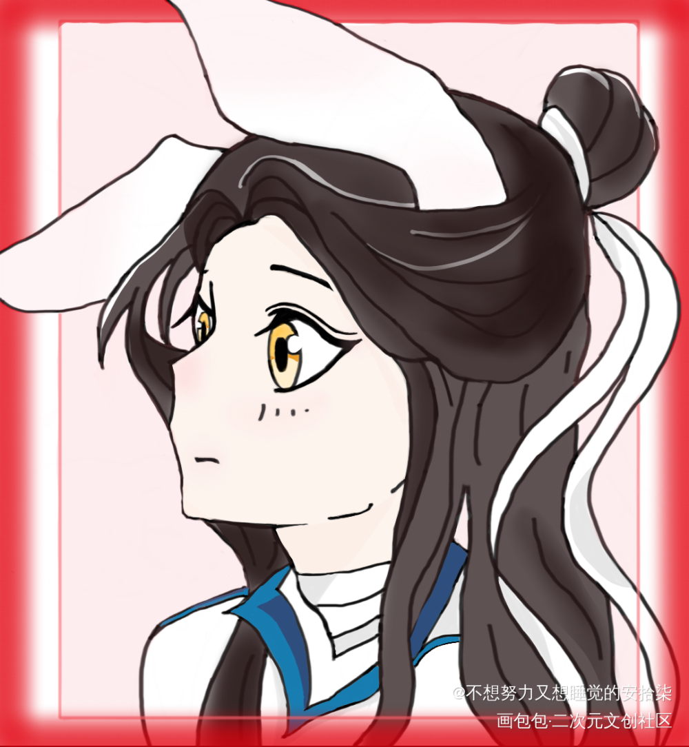 没有人喜欢可爱的兔兔吗_天官赐福花怜平涂求点评同人原创绘画作品
