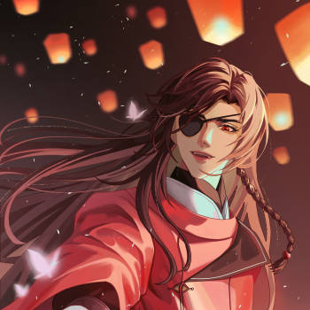 腿完了!_天官赐福花城插画同人墨香铜臭绘画作品