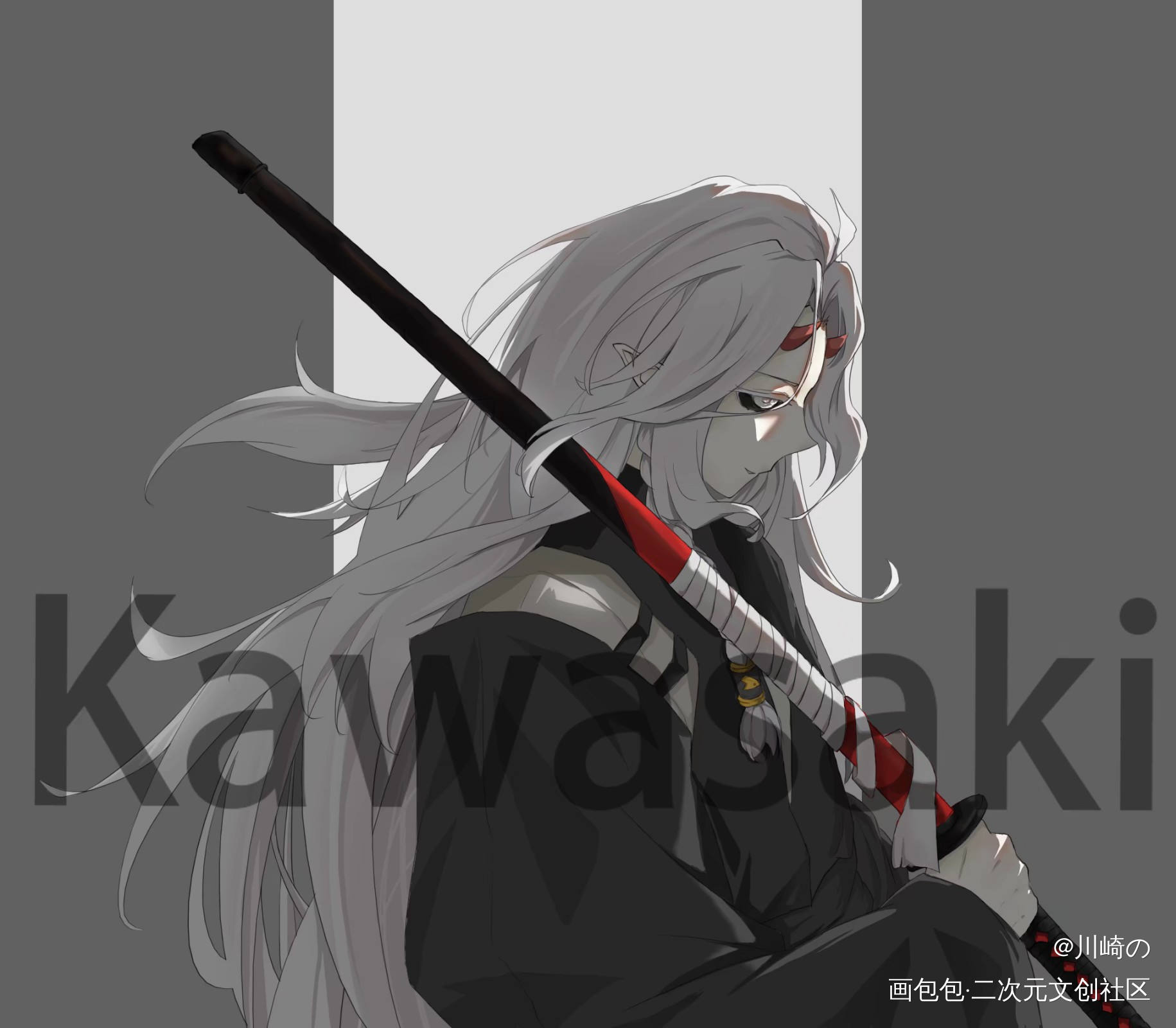 孤苦伶仃的辣鸡画手_平涂原创绘画作品
