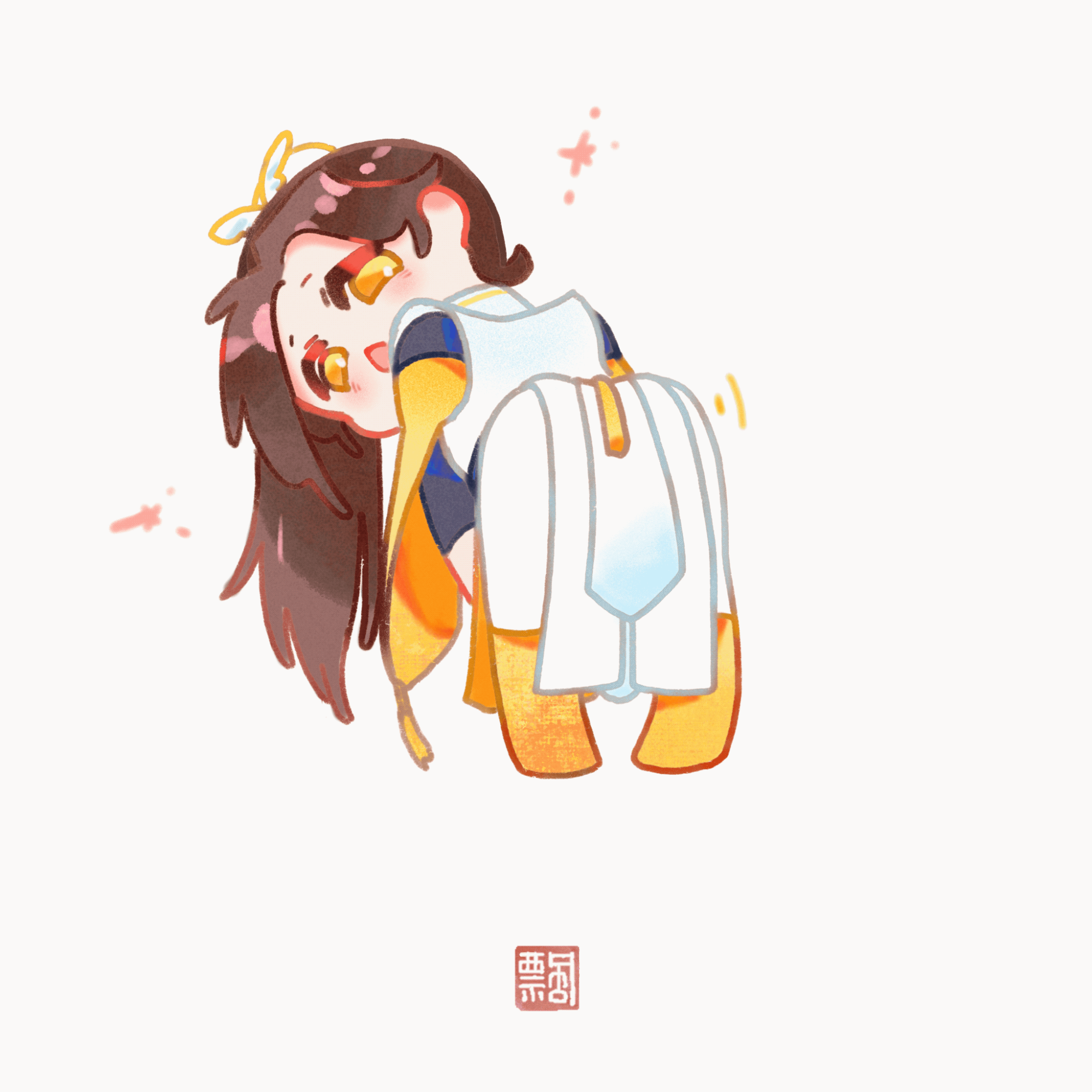 小二少第三弹_剑网3二少Q版同人绘画作品