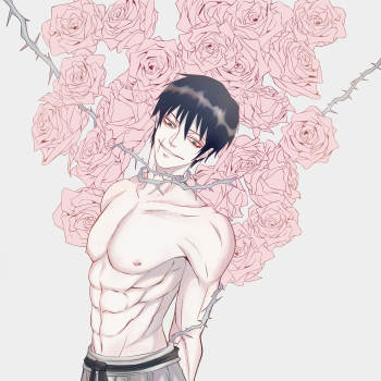 爹咪q(`⌒07q)_咒术回战伏黑甚尔平涂同人绘画作品