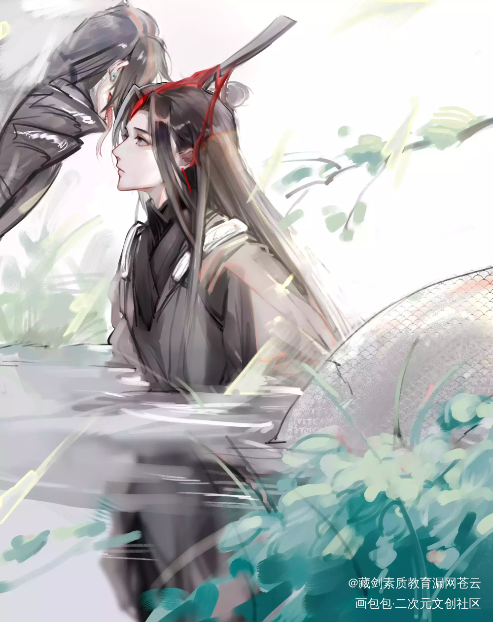 羊苍_剑网3羊苍苍云纯阳同人绘画作品