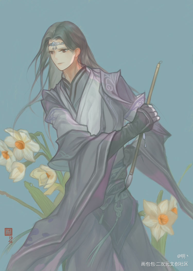 一朵花_剑网3万花绘画作品