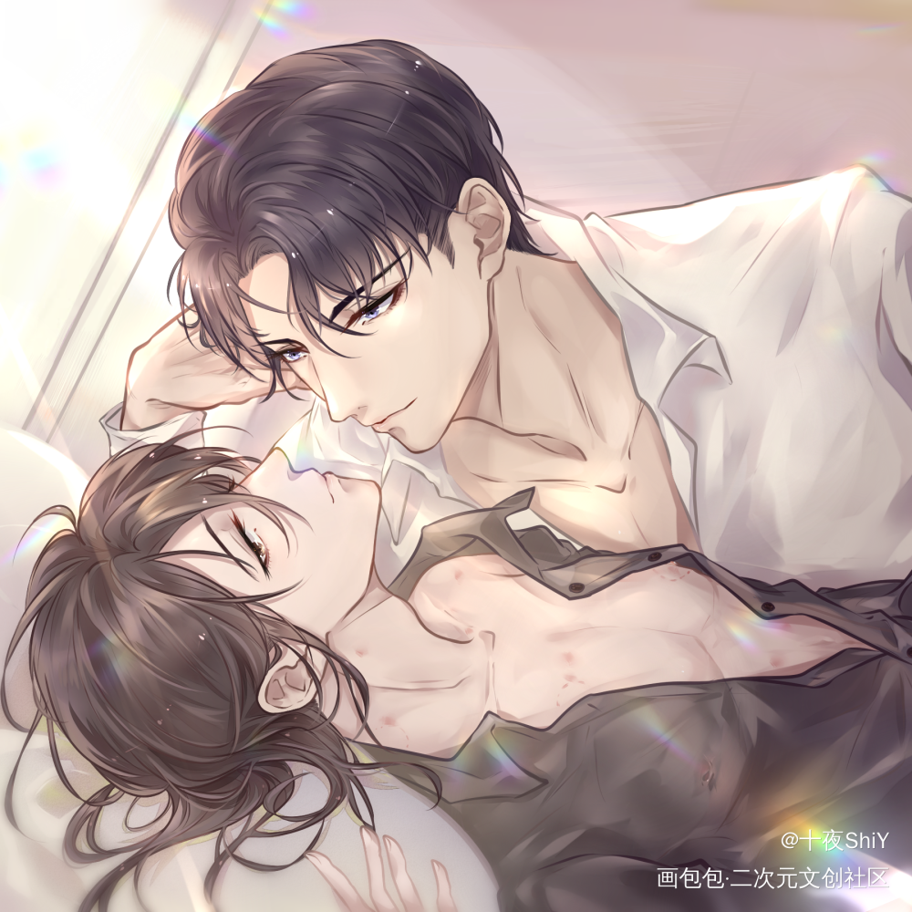 情人节贺图_默读舟渡费渡骆闻舟同人绘画作品