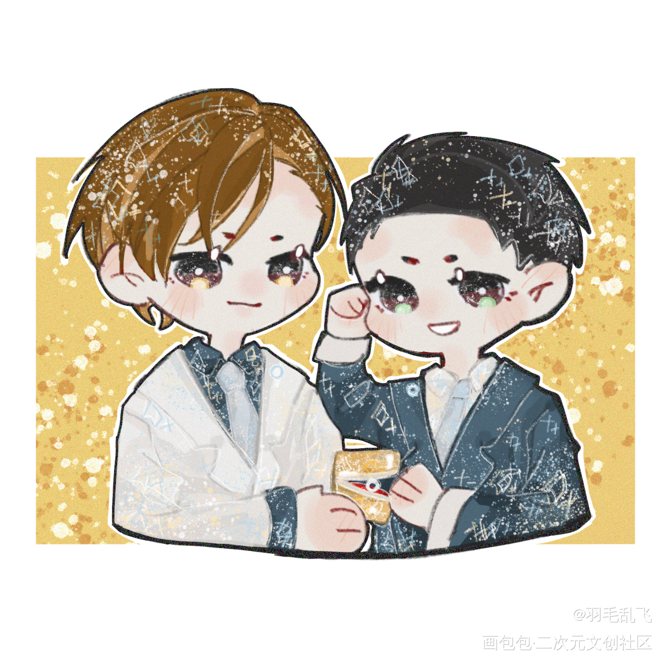 贴贴（是旧图）_188男团绘画作品