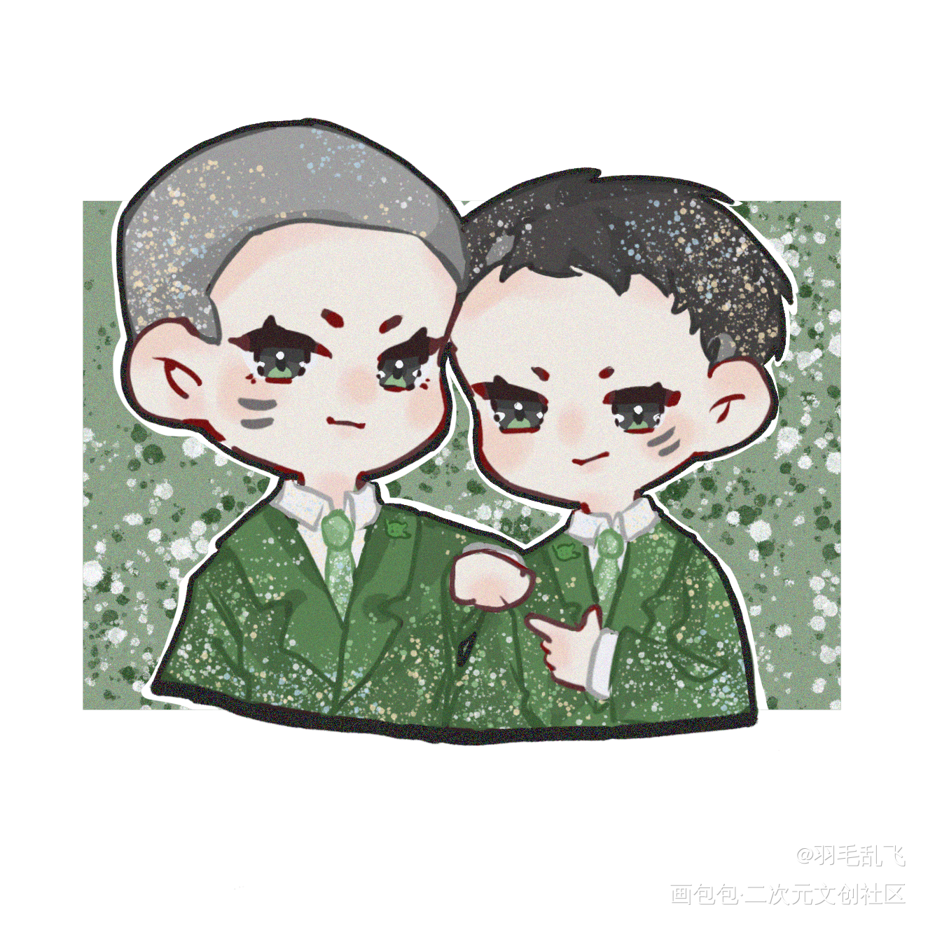 贴贴（是旧图）_188男团绘画作品