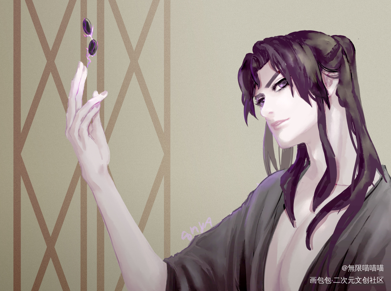 楚晚宁，你乖些_二哈和他的白猫师尊燃晚墨燃绘画作品