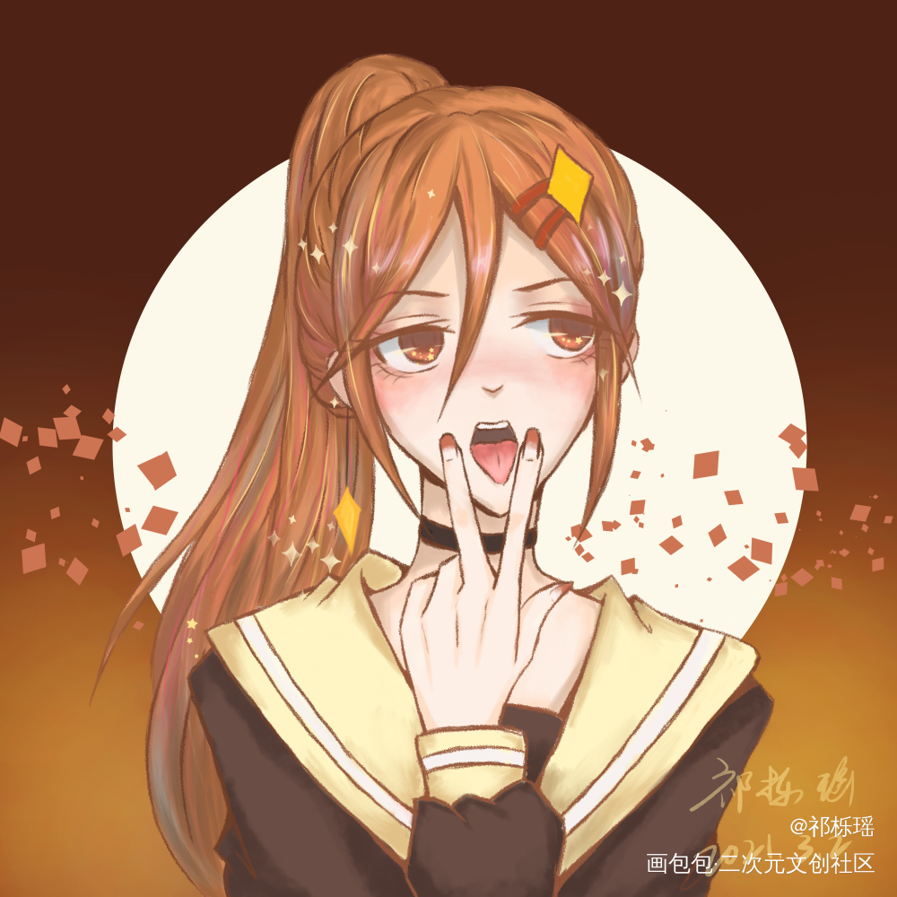 Procreate真好用_平涂头像ococ绘画作品