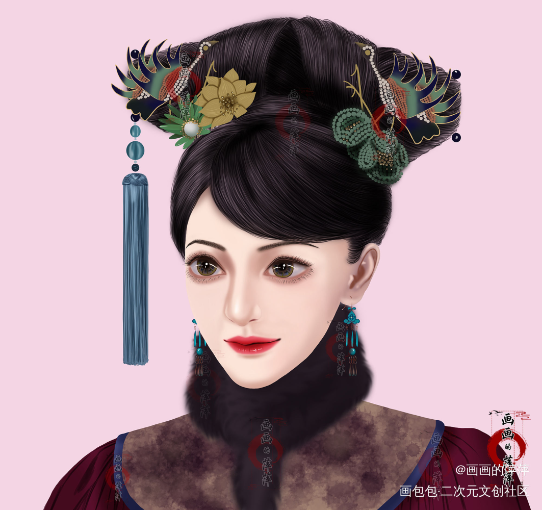 如懿传如懿同人_如懿立绘厚涂我要上首推头像插画同人如懿传绘画作品