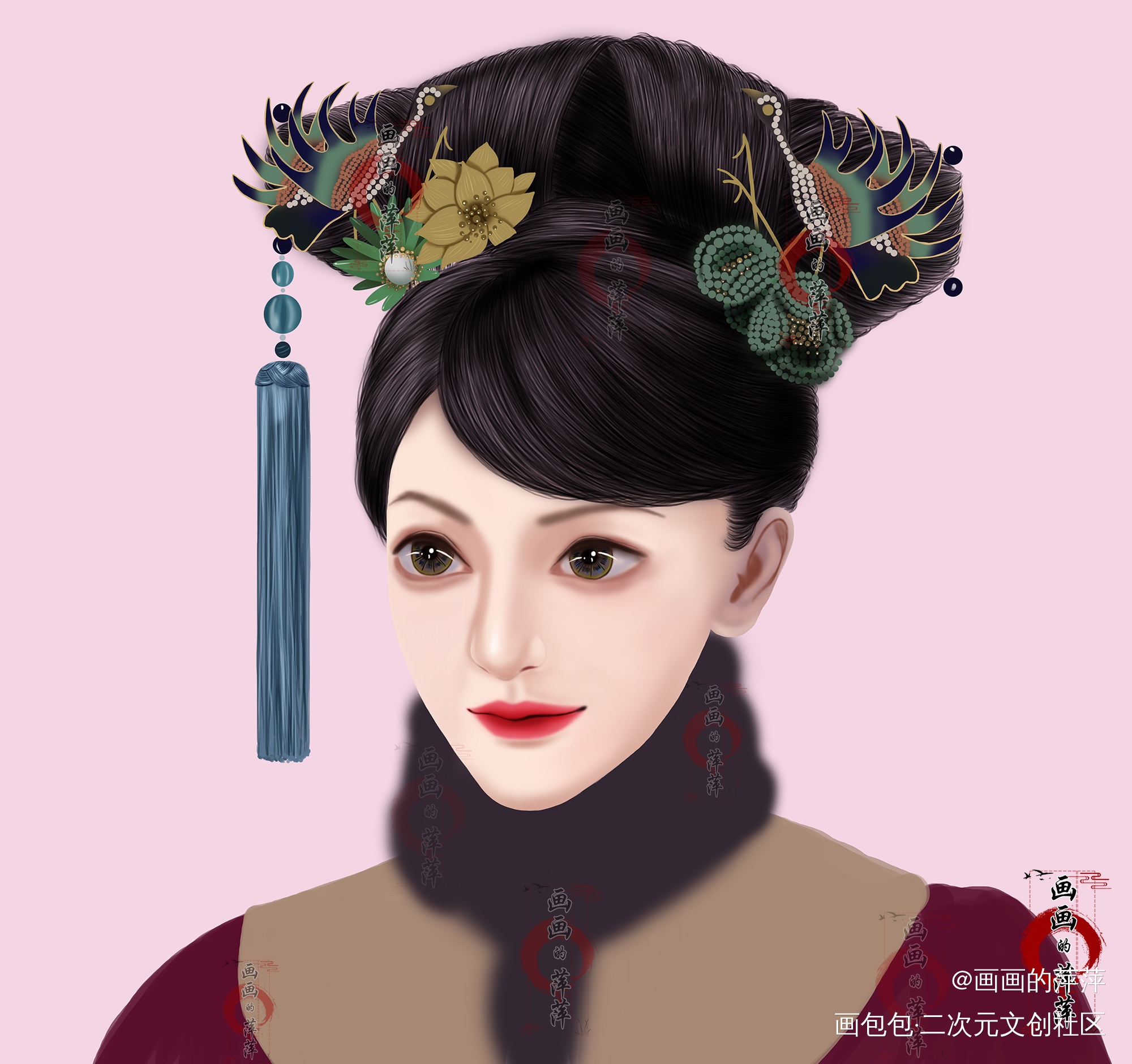 如懿传如懿同人_如懿立绘厚涂我要上首推头像插画同人如懿传绘画作品