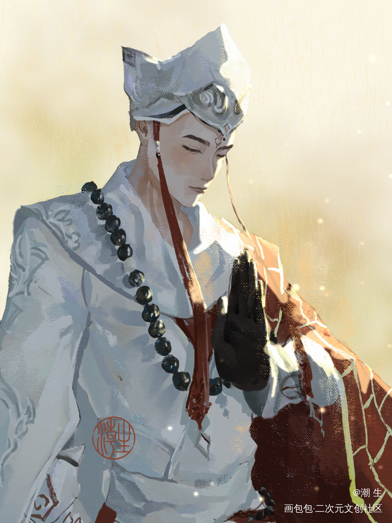 不渡_剑网3大师少林同人绘画作品