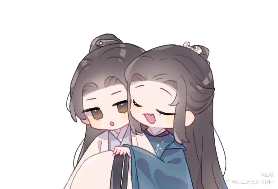 贴贴_山河令天涯客温客行周子舒Q版绘画作品