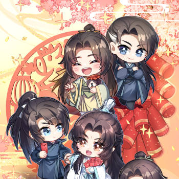 六爻鸣潜严争鸣程潜q版插画绘画作品