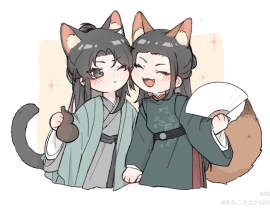 四位小可爱～_绘画作品