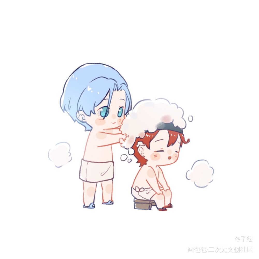 biubiu～_无限滑板兰历Q版绘画作品