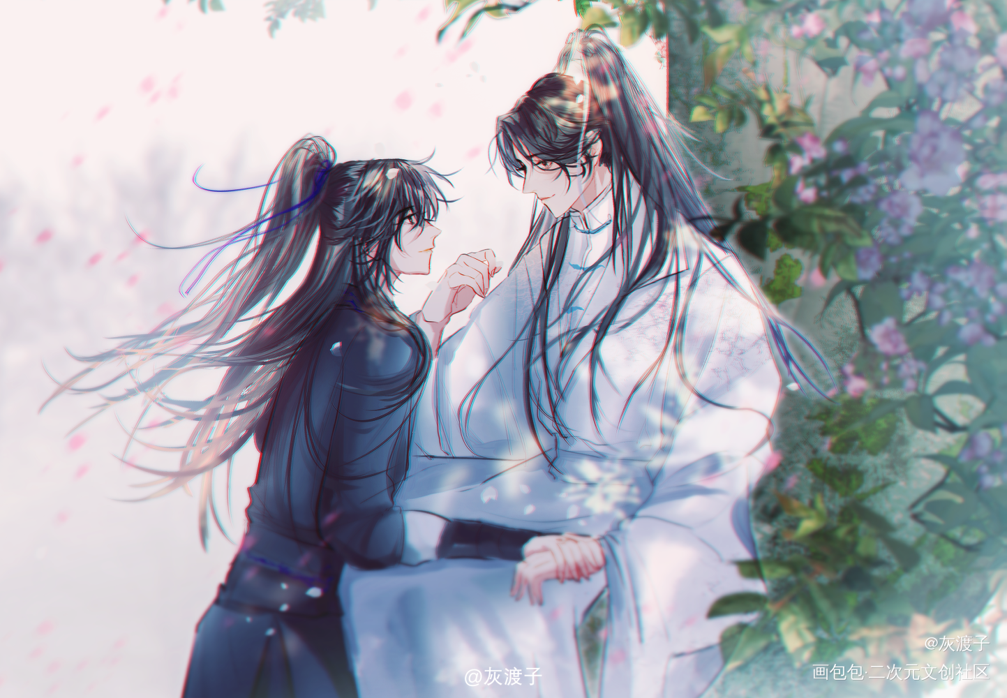 _二哈和他的白猫师尊燃晚墨燃楚晚宁插画同人绘画作品