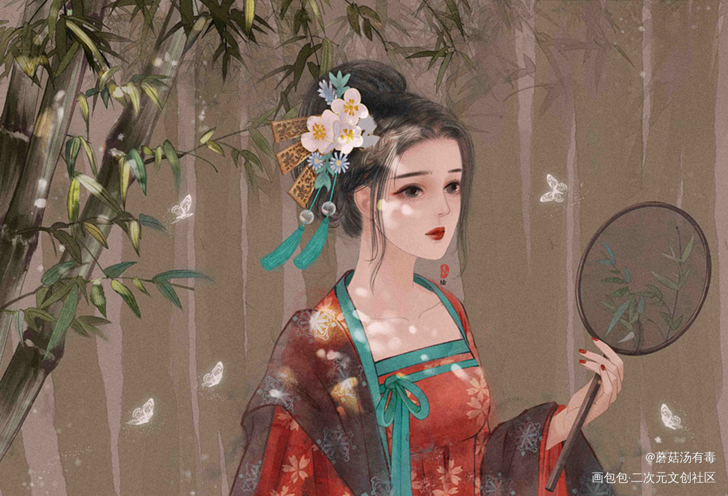 古风_原创壁纸原创女头原创人物原创绘画作品