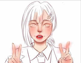好爱画脸啊！_绘画作品