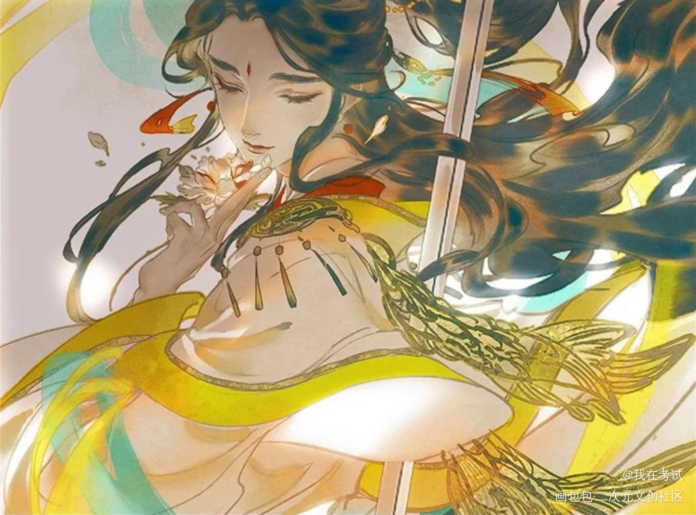 临摹一只漫画的悦神怜_天官赐福花怜谢怜同人临摹绘画作品