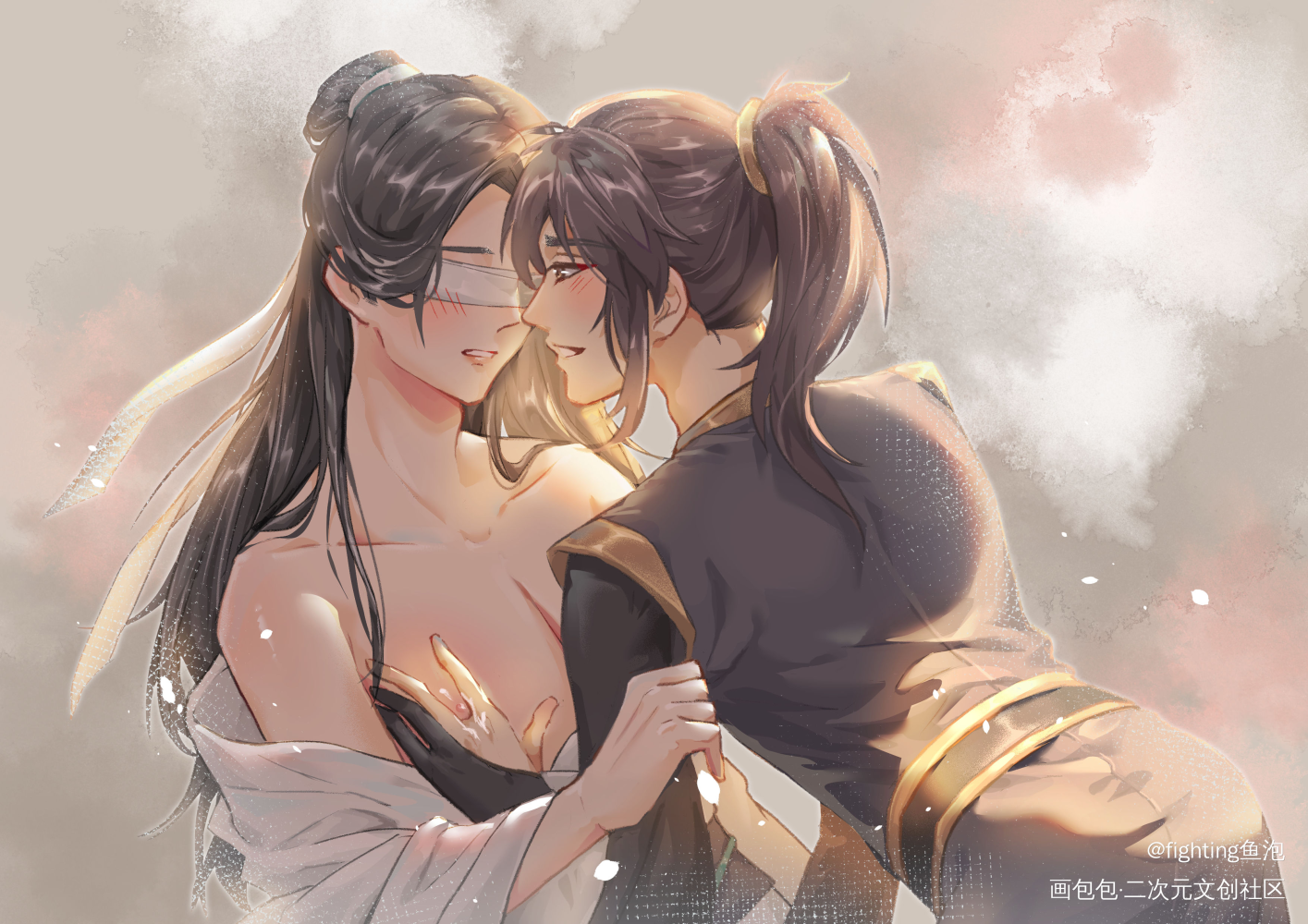 嘘_魔道祖师厚涂插画同人薛晓绘画作品