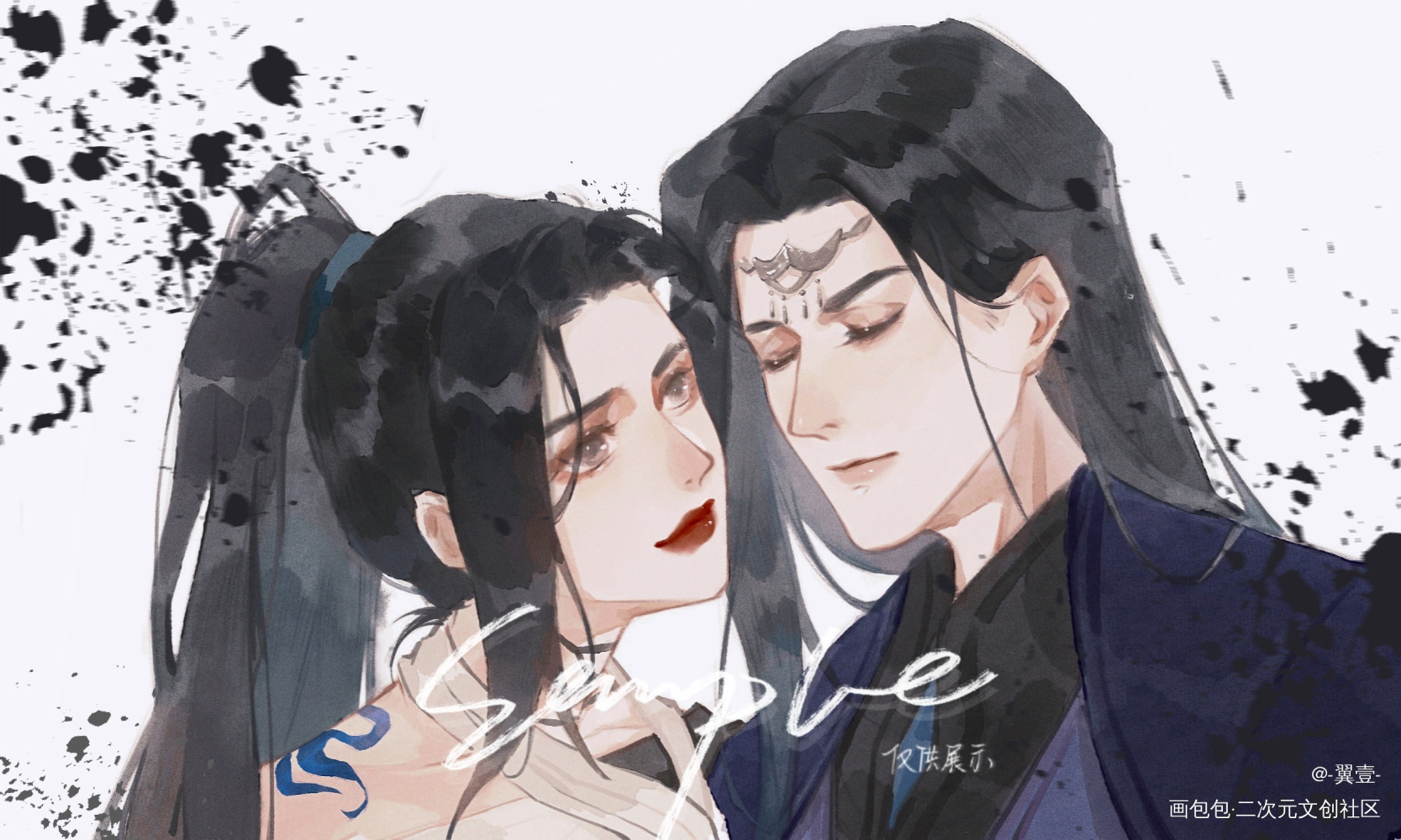 丐花情头_剑网3古风绘画作品