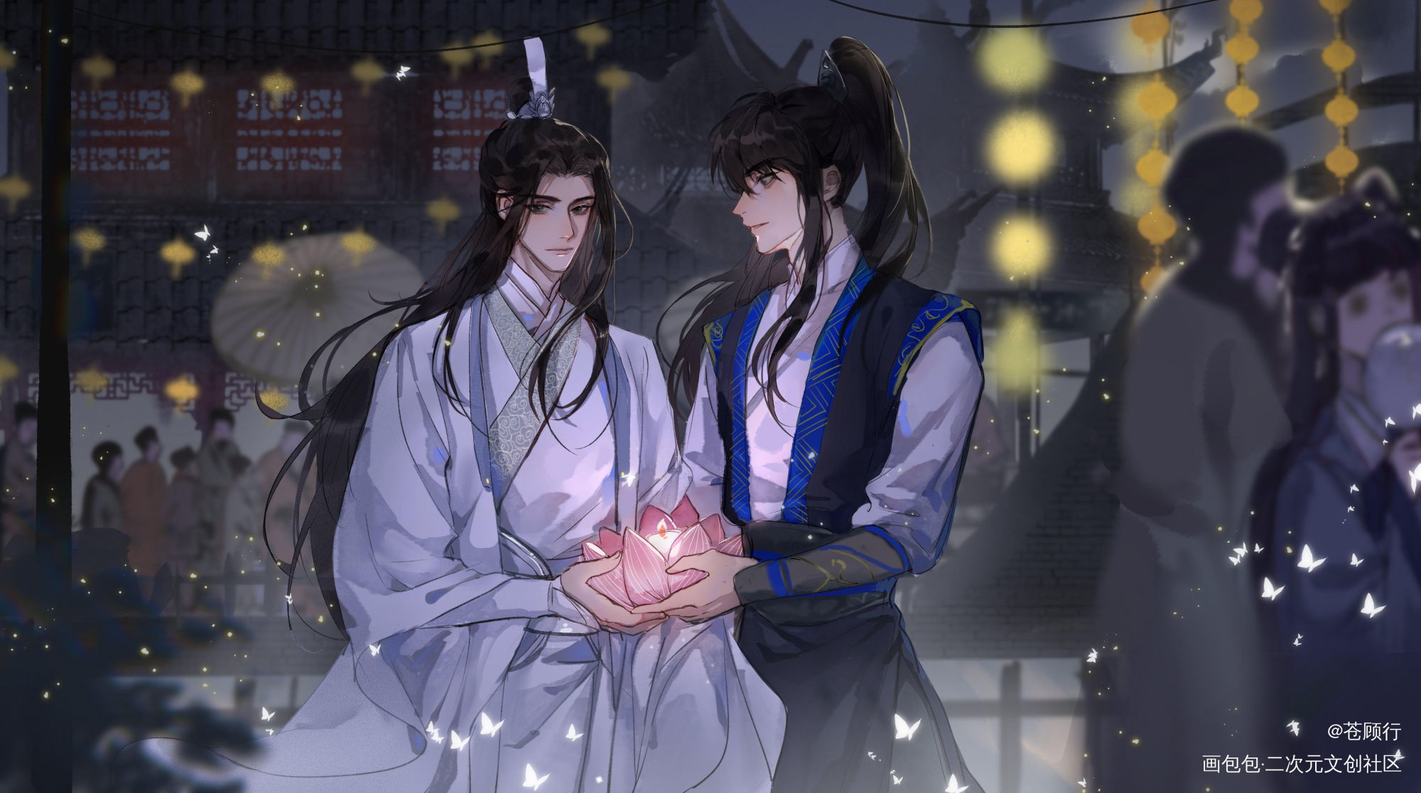 二哈和他的白猫师尊_二哈和他的白猫师尊燃晚墨燃楚晚宁绘画作品