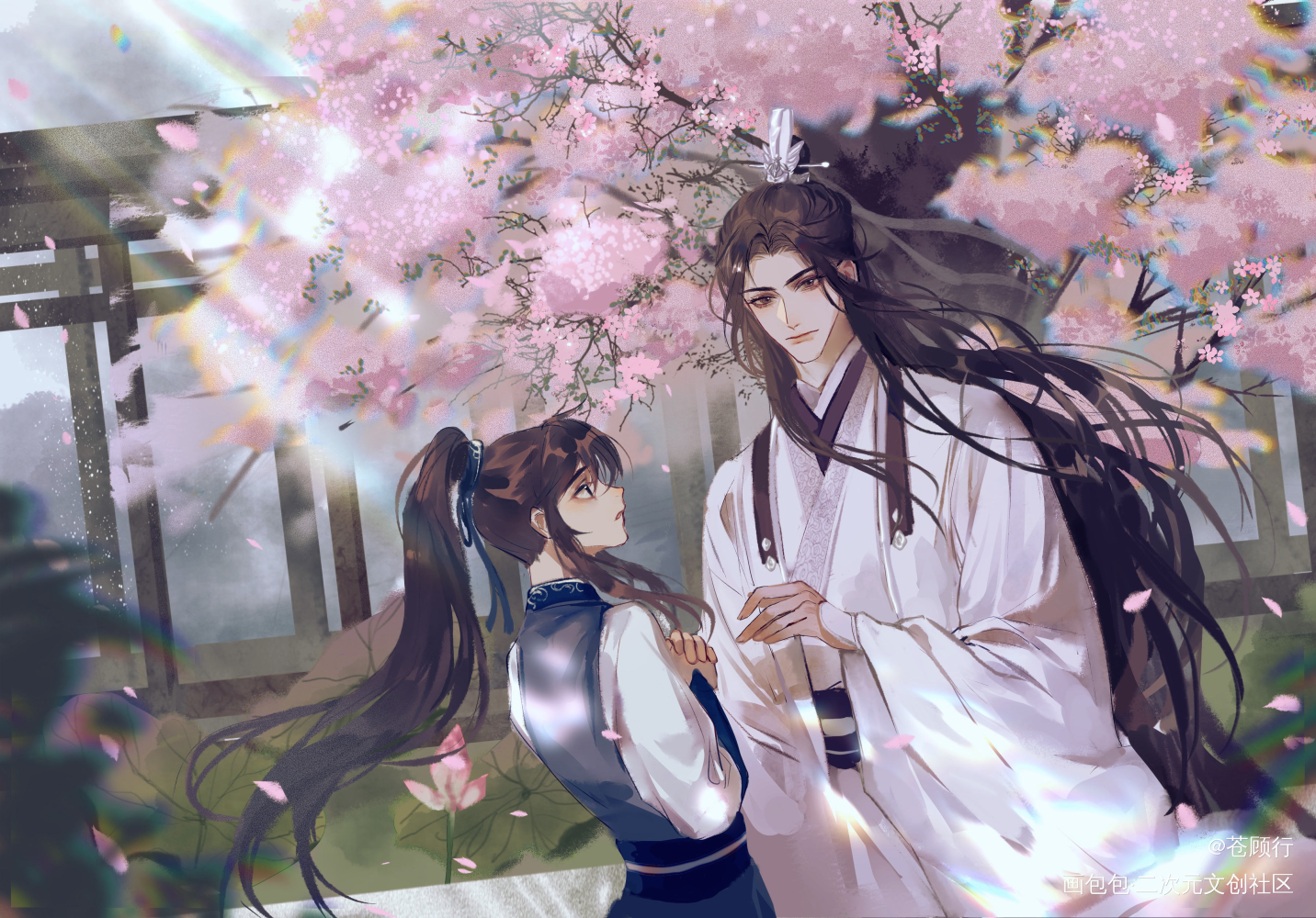 二哈和他的白猫师尊_二哈和他的白猫师尊燃晚墨燃楚晚宁绘画作品