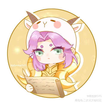 白羊,也会露出獠牙_王者荣耀白羊座张良q版绘画作品