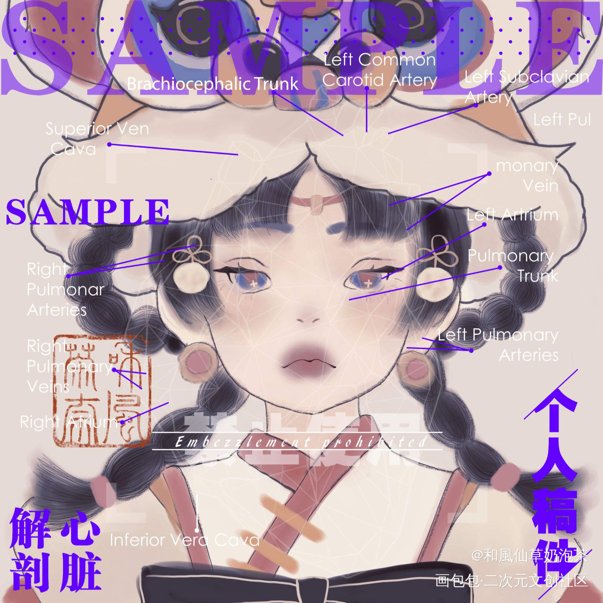 稿子_厚涂日系我要上首推头像和风茶奈oc绘画作品