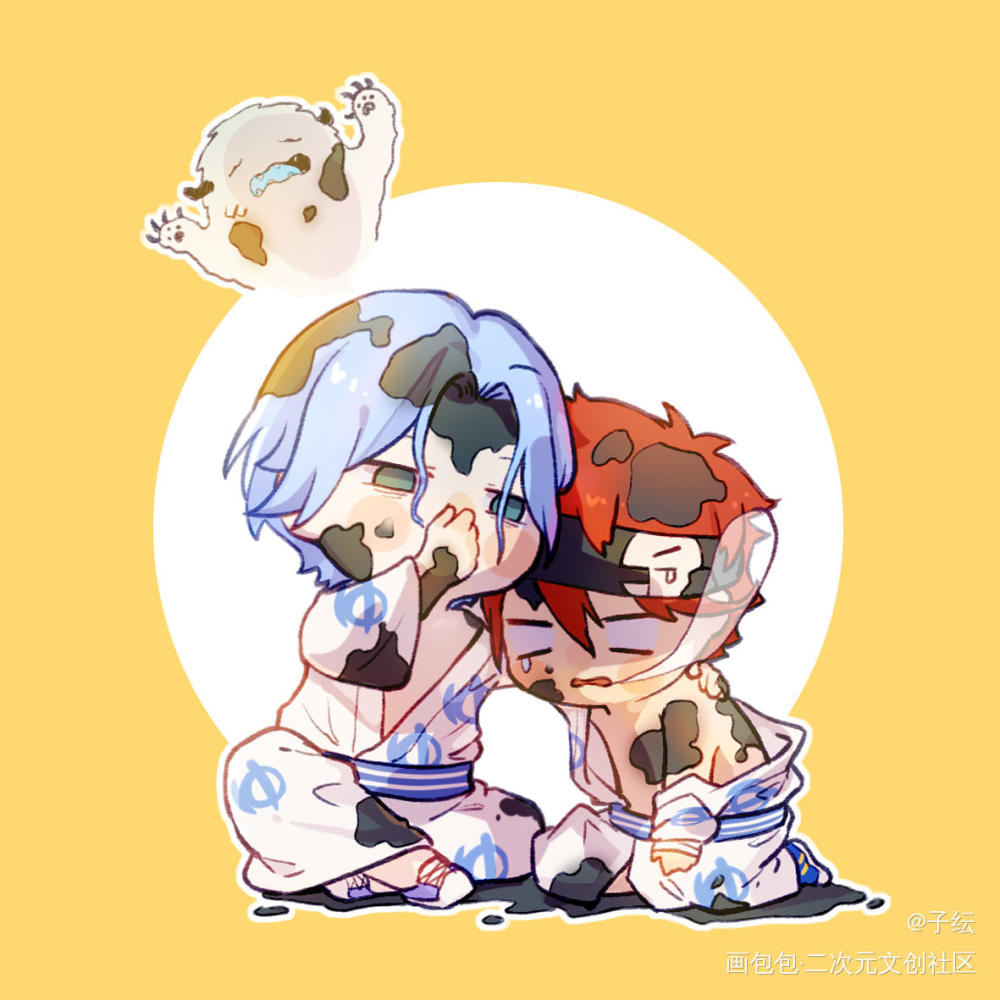 屯图_无限滑板兰历手绘Q版绘画作品