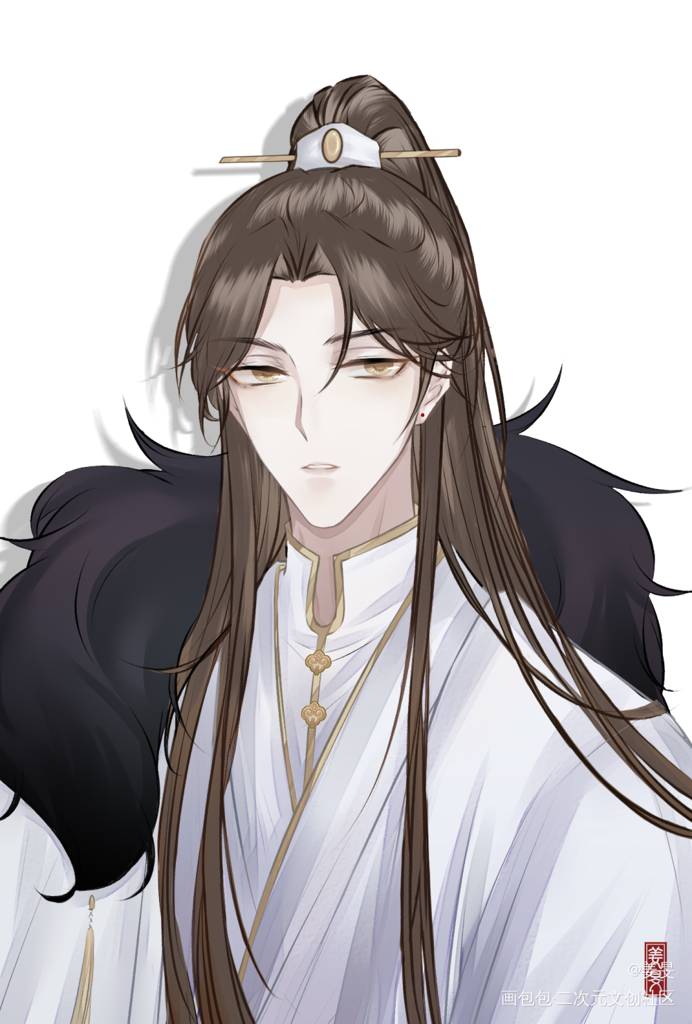 传两张给活动填填水_二哈和他的白猫师尊燃晚楚晚宁立绘古风平涂绘画作品