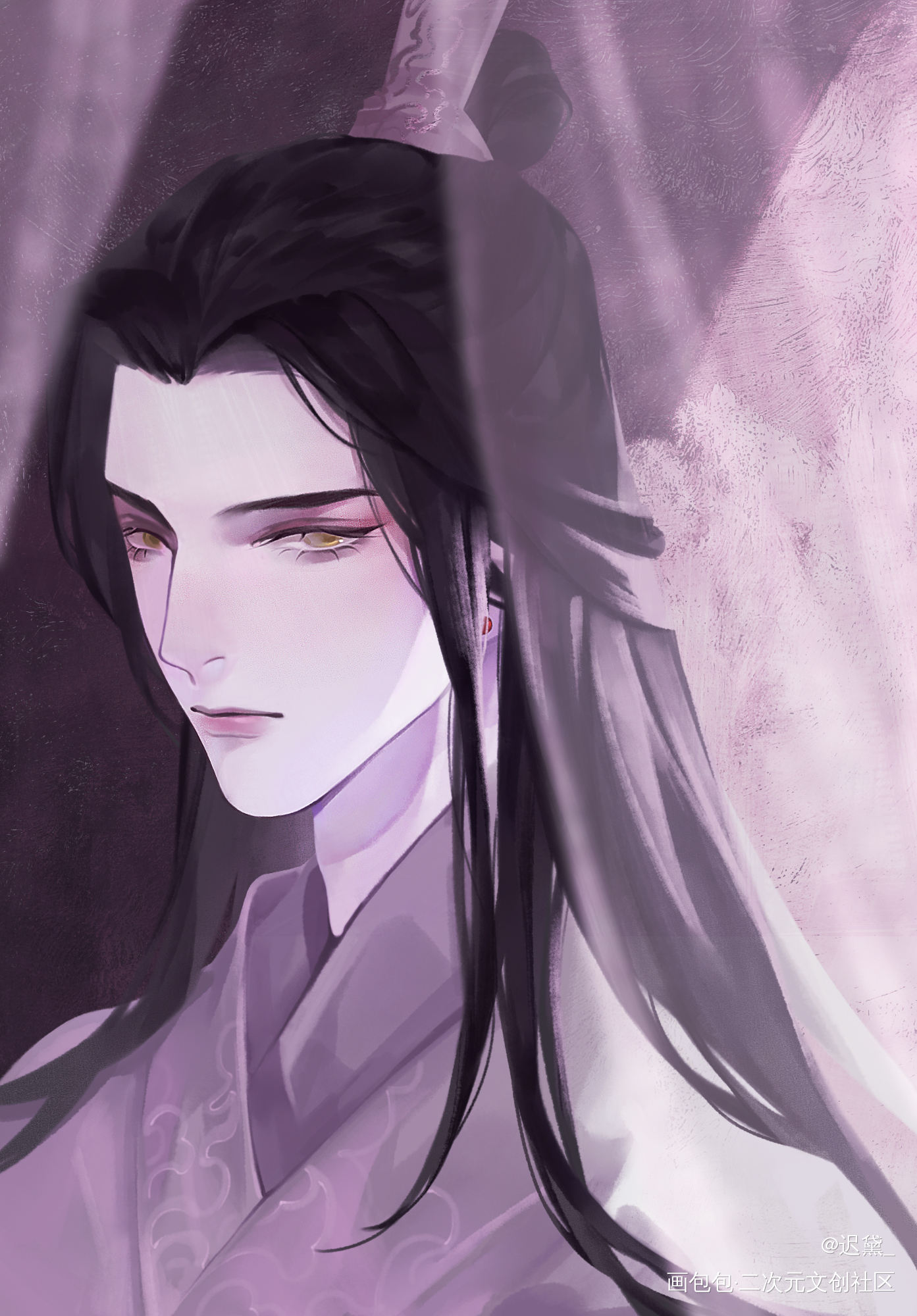 _二哈和他的白猫师尊墨燃楚晚宁绘画作品