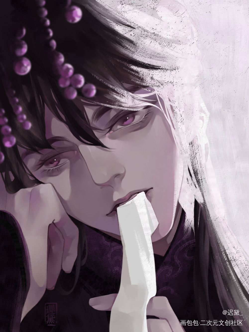 _二哈和他的白猫师尊墨燃楚晚宁绘画作品