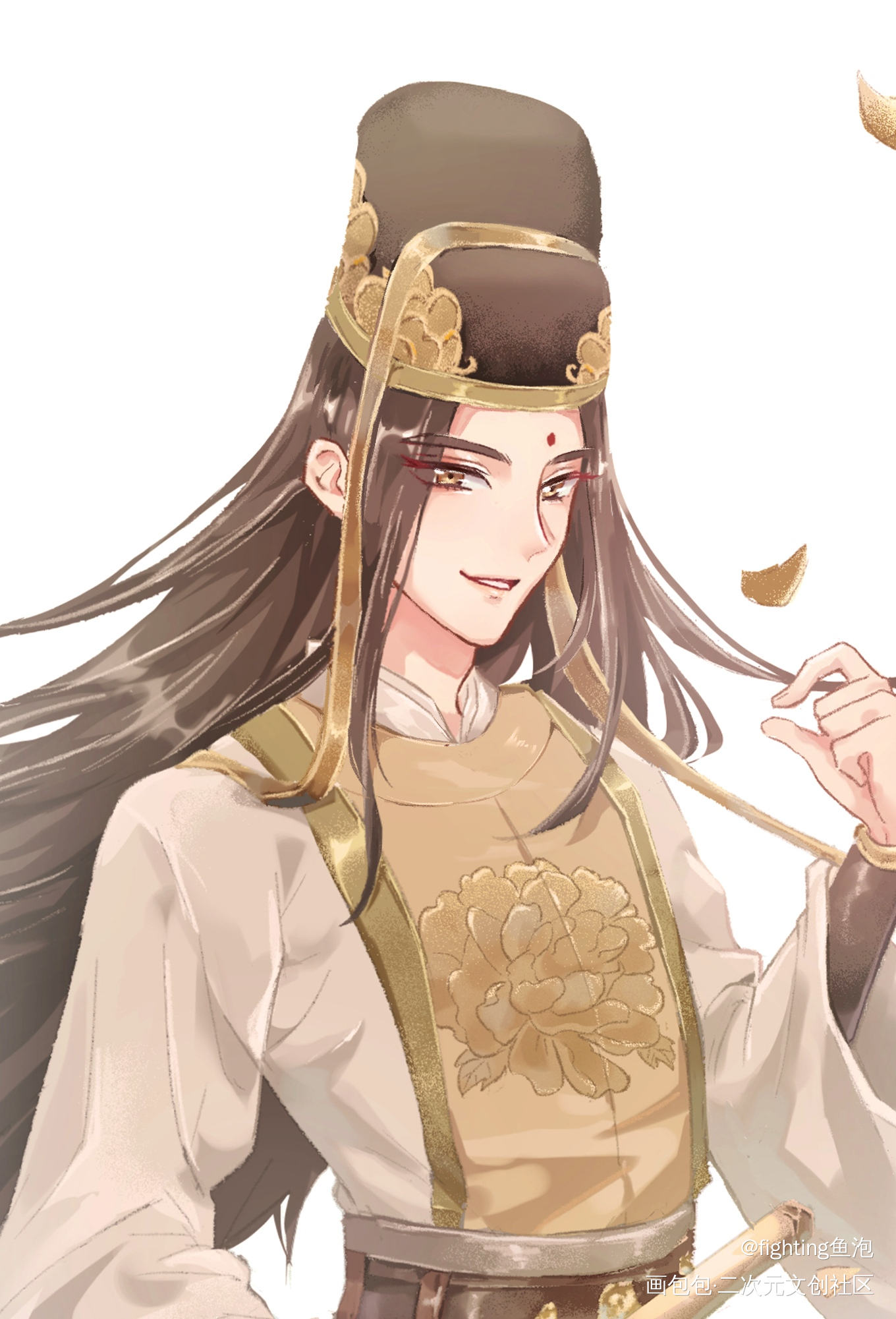 曼奇首测_魔道祖师金光瑶厚涂插画同人绘画作品
