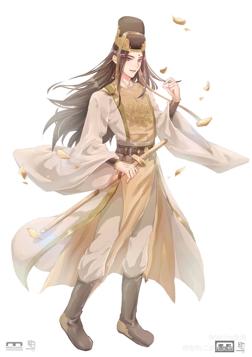 曼奇首测_魔道祖师金光瑶厚涂插画同人绘画作品