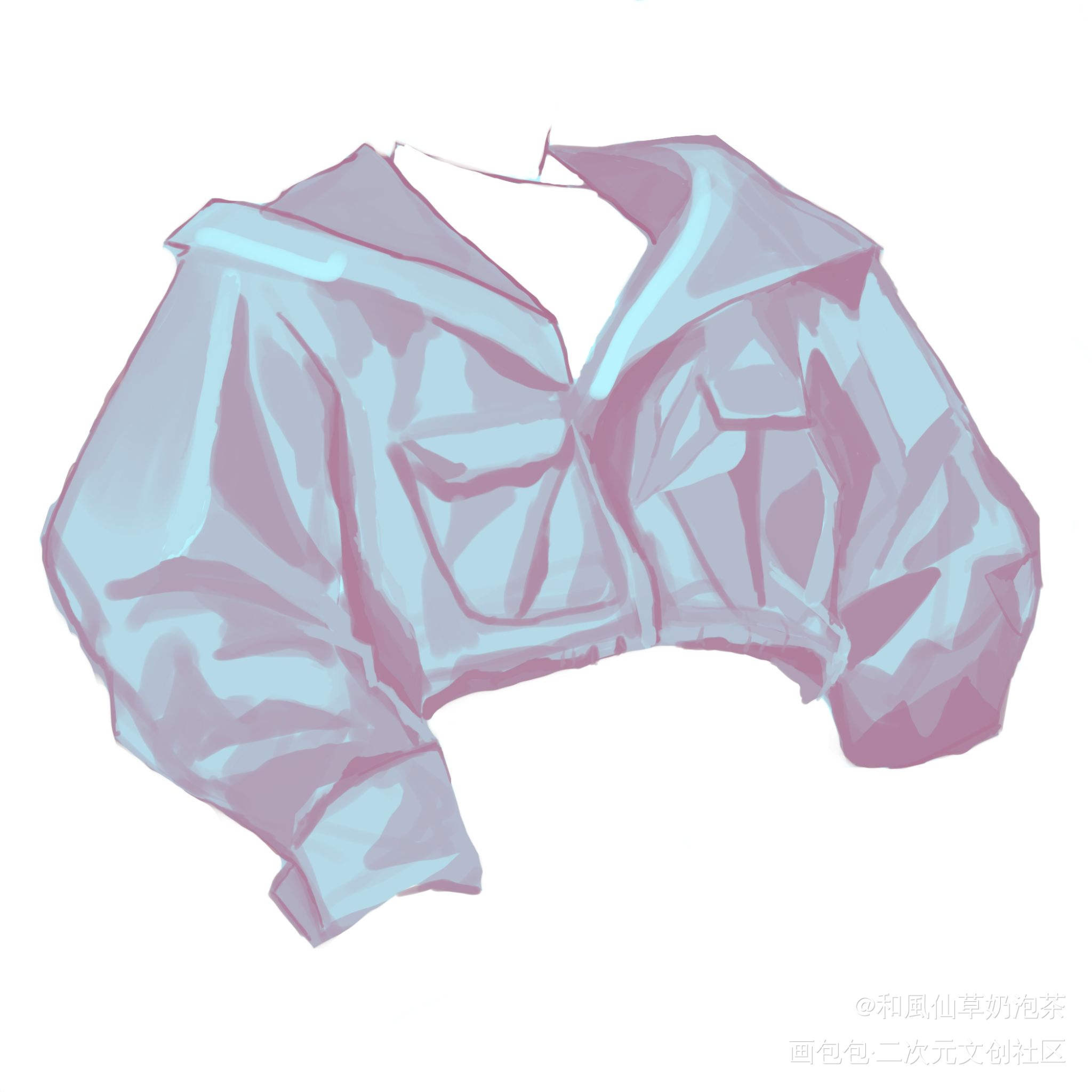 练习_厚涂日系我要上首推和风茶奈绘画作品