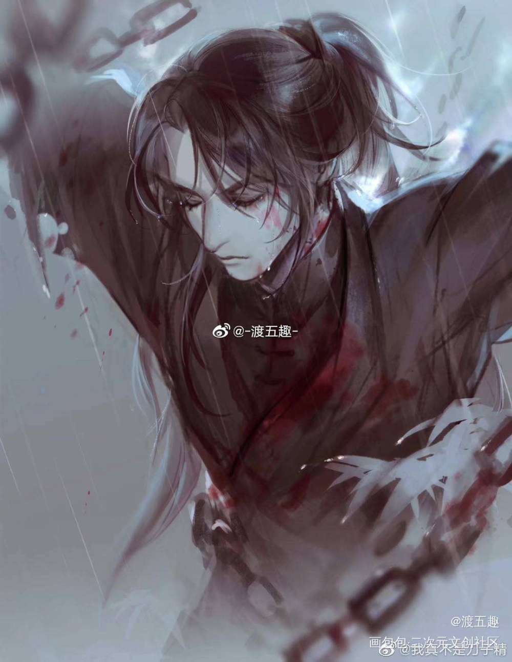 _二哈和他的白猫师尊绘画作品