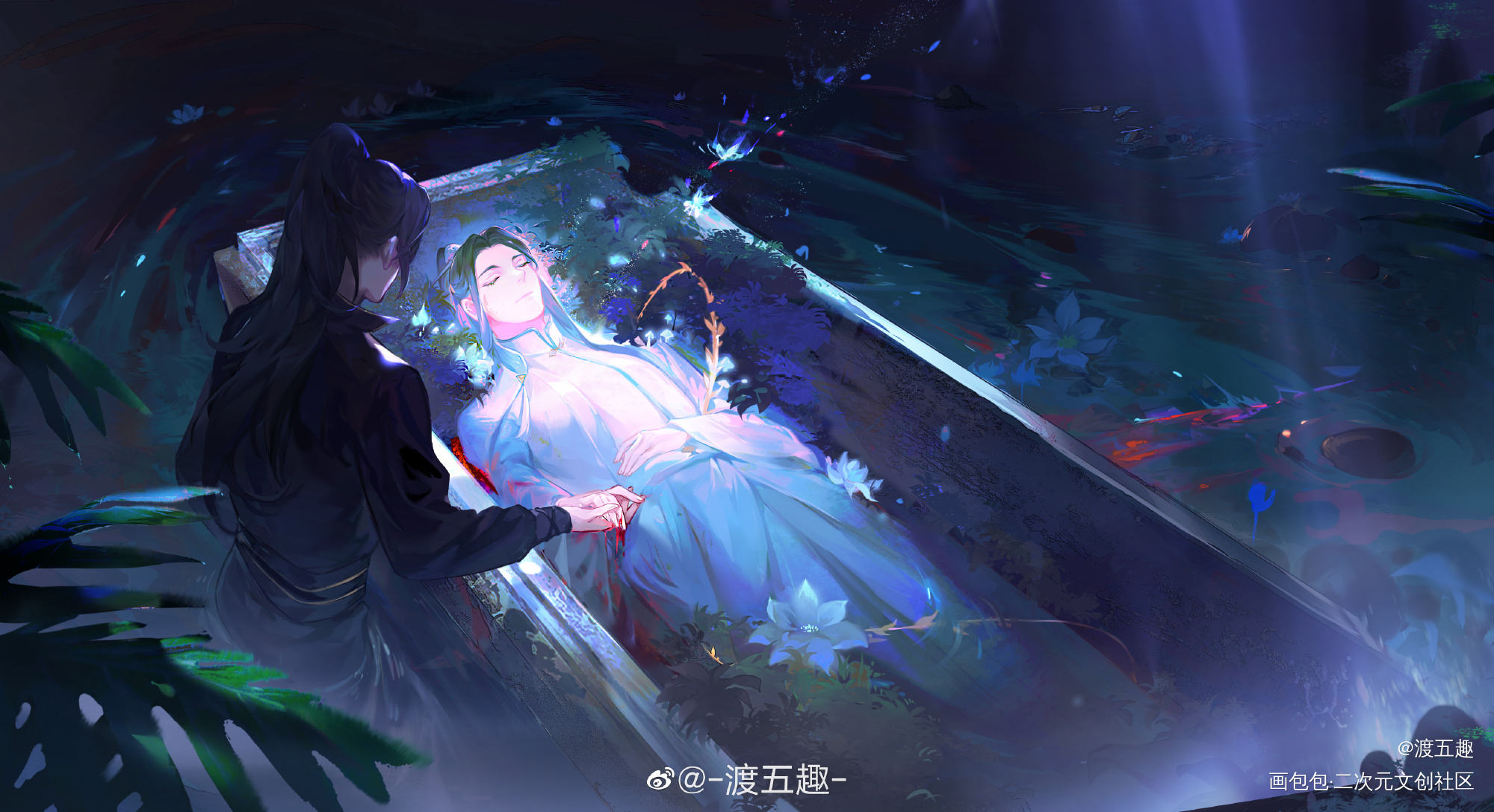 _二哈和他的白猫师尊绘画作品