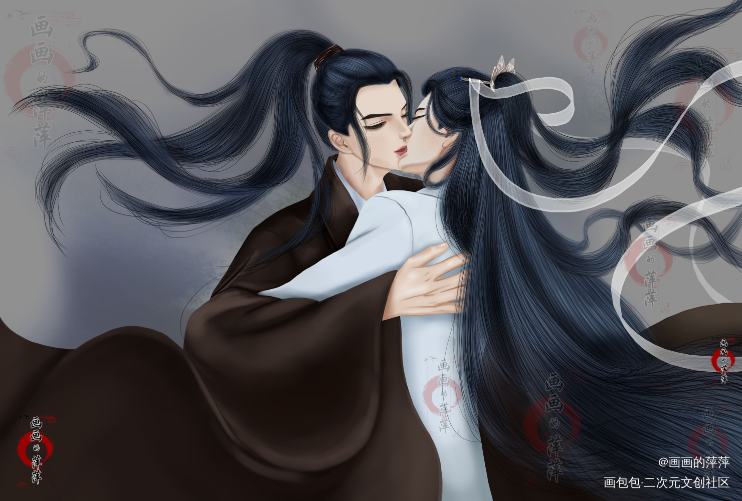 二哈和他的白猫师尊_二哈和他的白猫师尊墨燃墨燃楚晚宁楚晚宁立绘厚涂我要上首推头像插画同人绘画作品