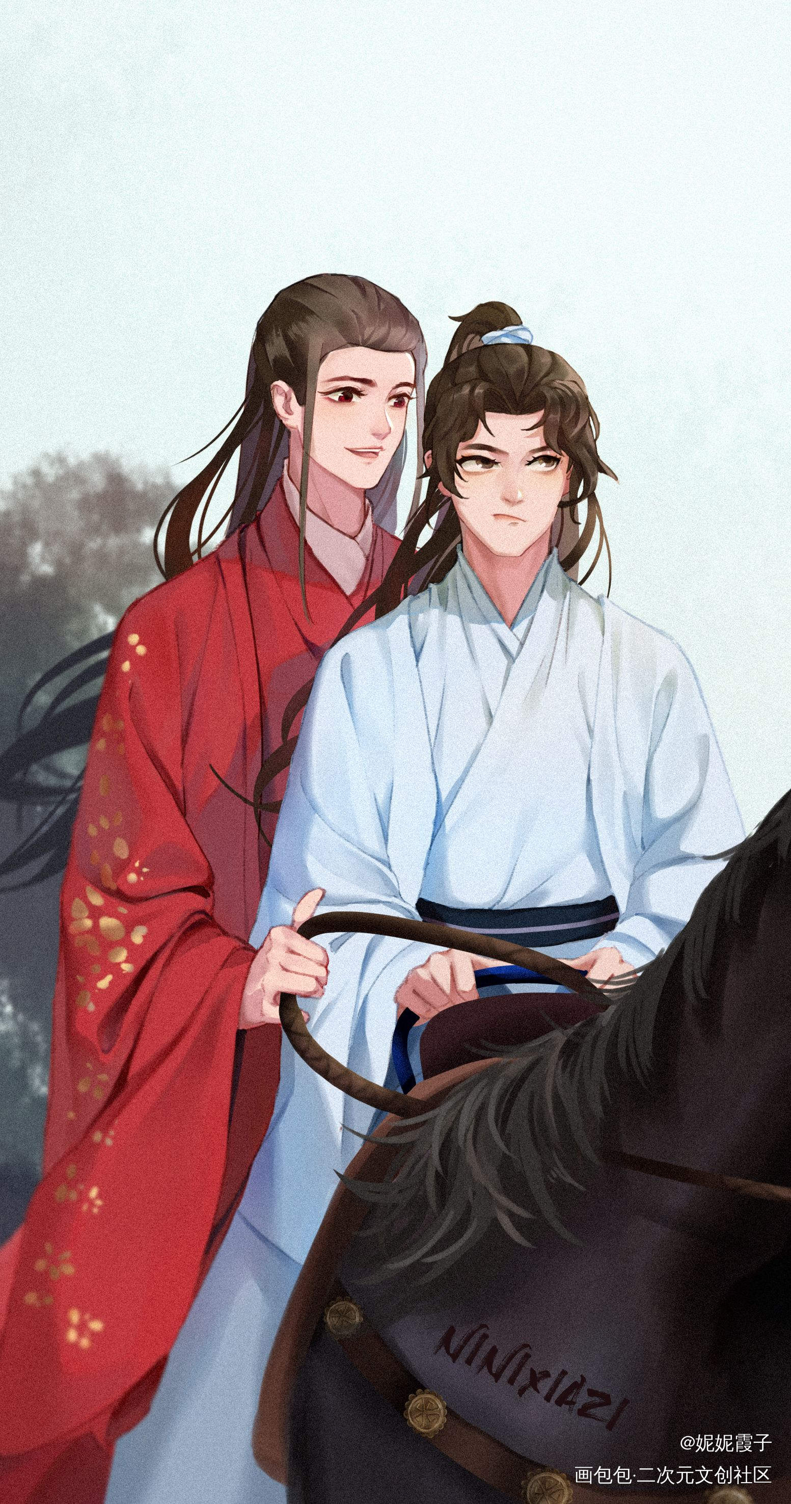 一起浪迹天涯_山河令古风绘画作品