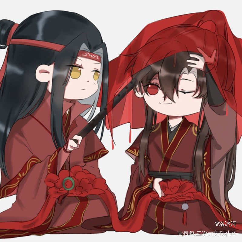 婚服钥匙扣～_魔道祖师忘羡蓝忘机魏无羡我要上首页墨香铜臭绘画作品