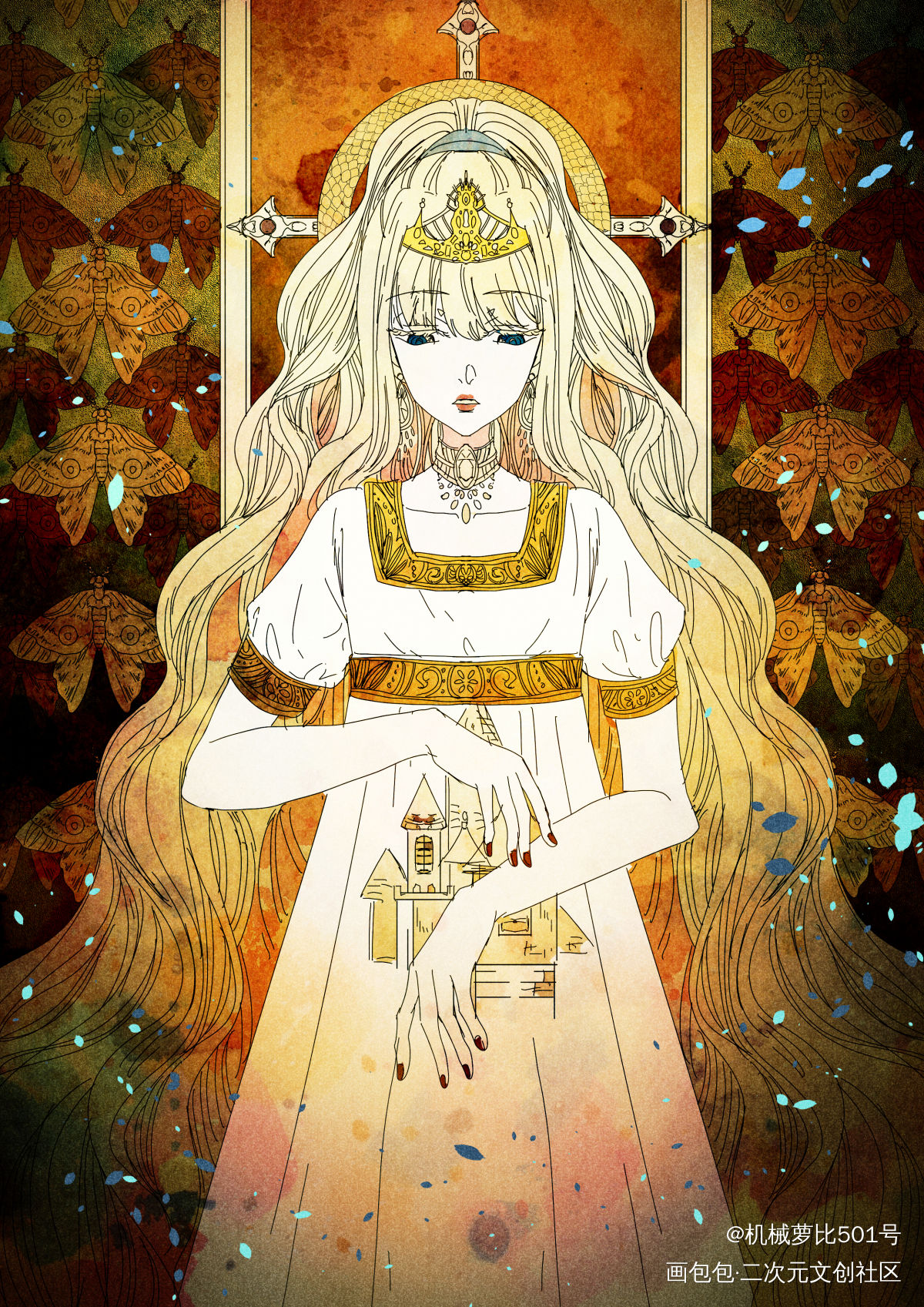 公主_平涂日系我要上首推插画原创oc绘画作品