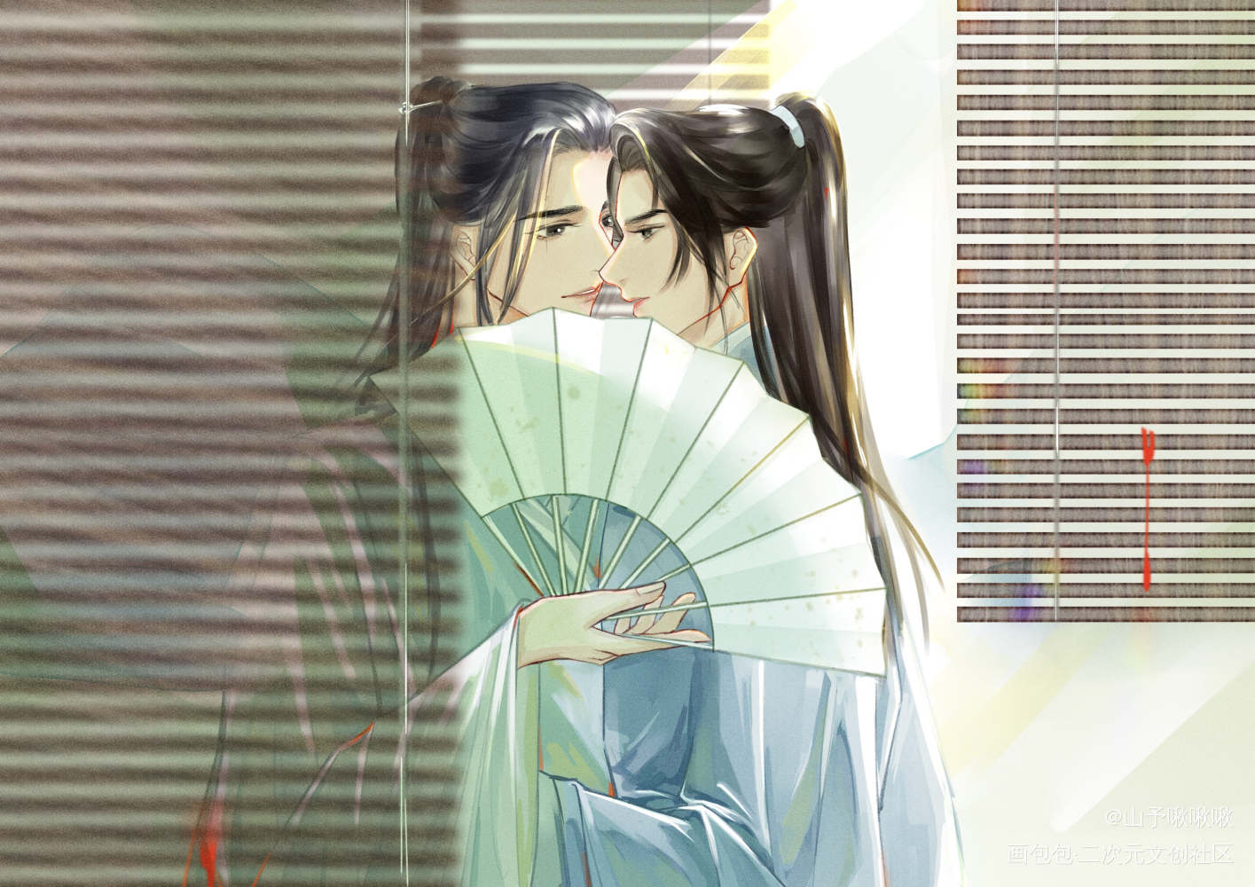 温周_山河令温周古风厚涂绘画作品
