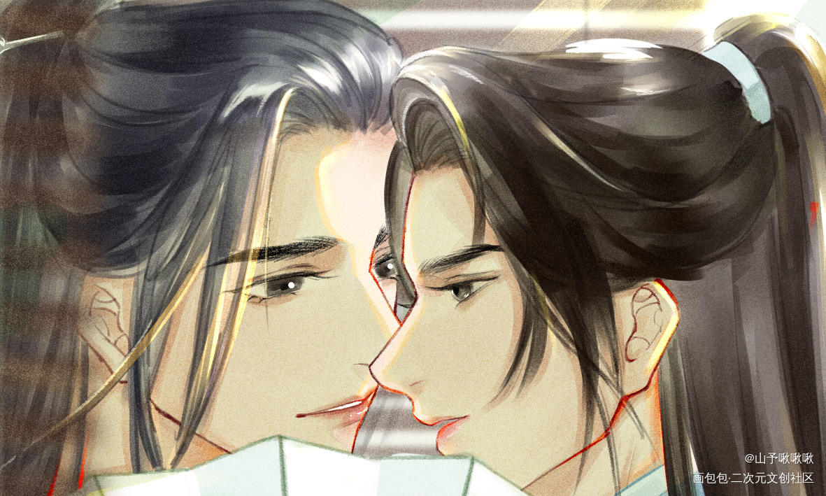温周_山河令温周古风厚涂绘画作品